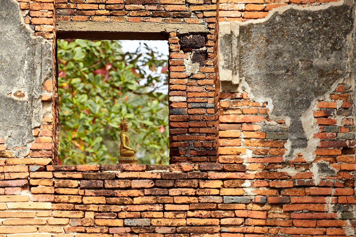 Ayutthaya, Thailand Buddha and bricks Ayutthaya, Thailand