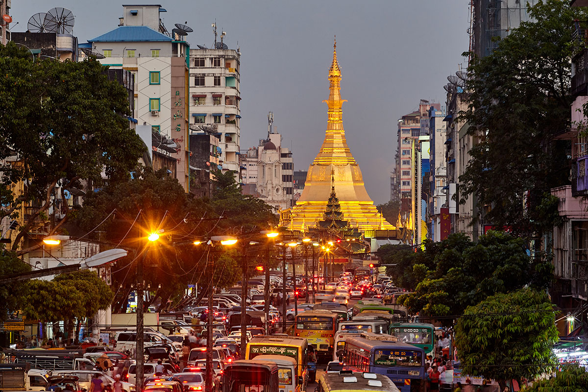 Sule Pagoda, Yangon Sule Pagoda, Rangoon, Burma