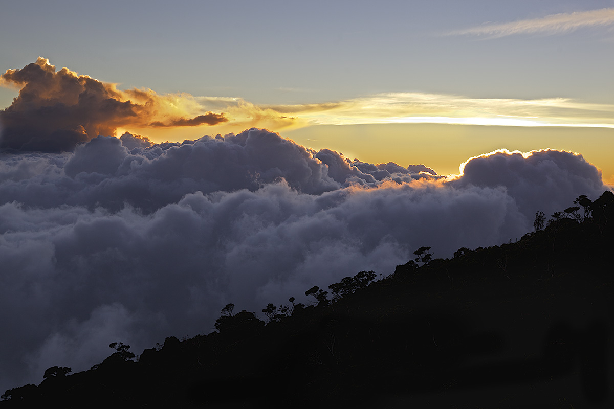 Sunset at Mt. Kinabalu Laban Rate sunset and clouds