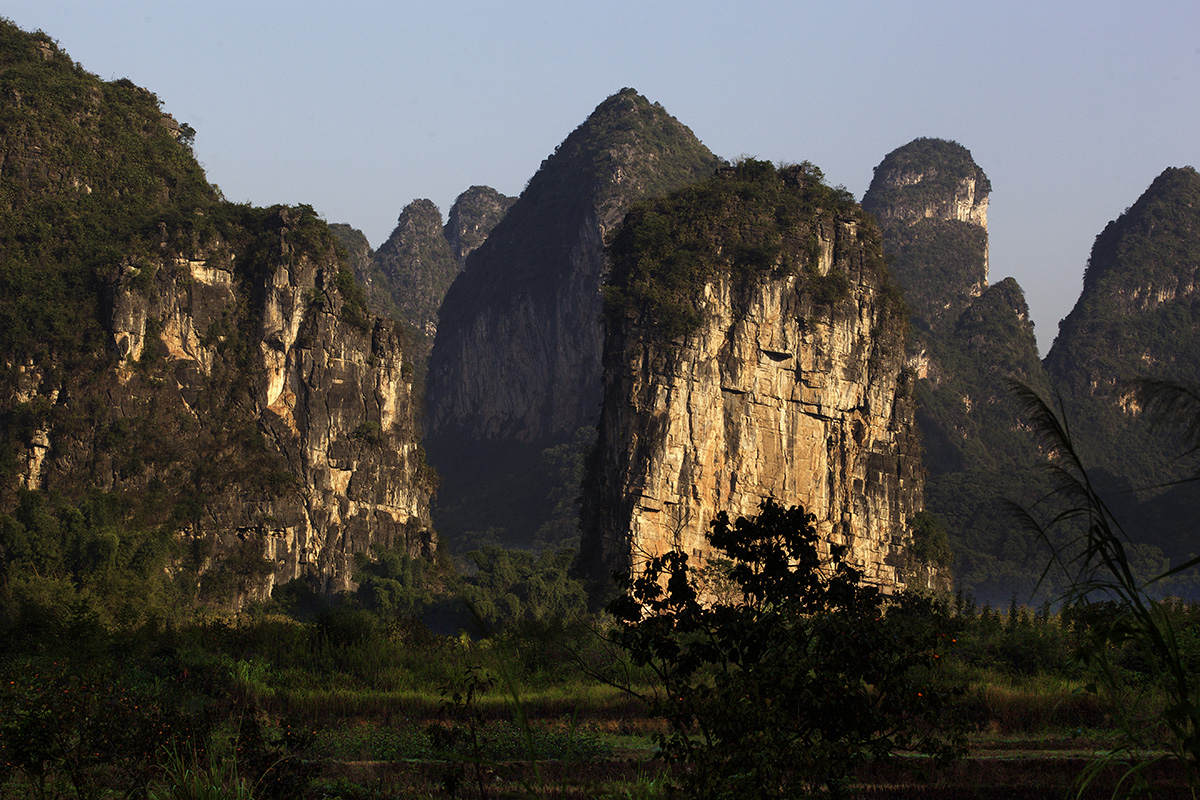 Limestone karsts Limestone karsts at yangshuo in china