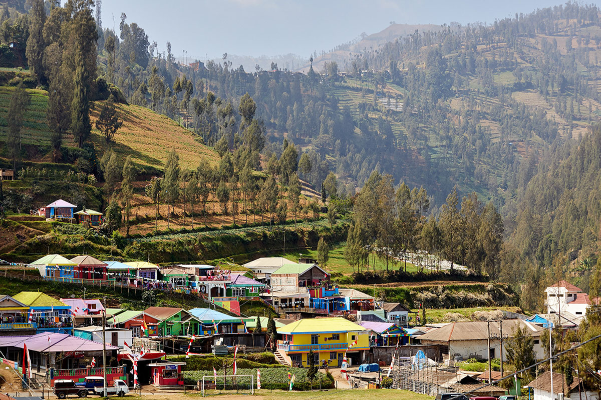 Rainbow village Tosari, Tengger Highlands, Java, Indonesia